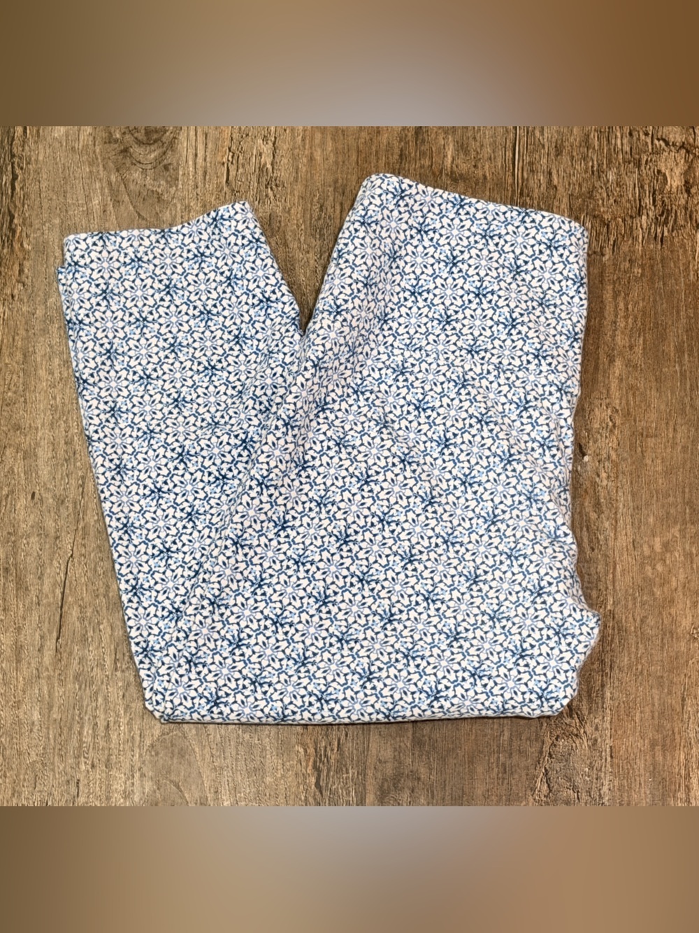 Casablanca by Marrakech Clothing Co. Lightweight pants - White with blue Print